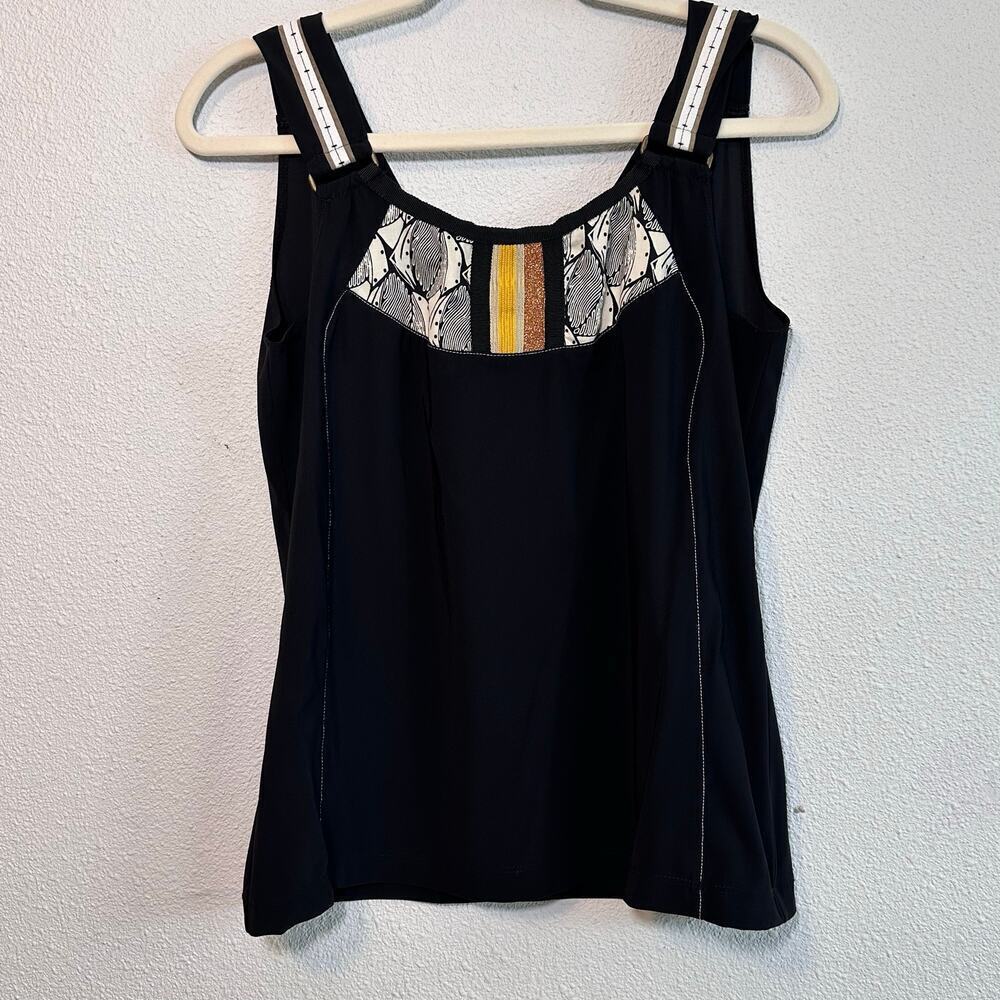 Lightweight Athleisure Tank and Open Cardigan Set, Black, Size L